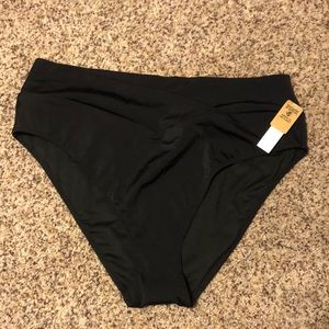 New Victoria’s Secret black swim bikini bottoms Sz XXL high-waist